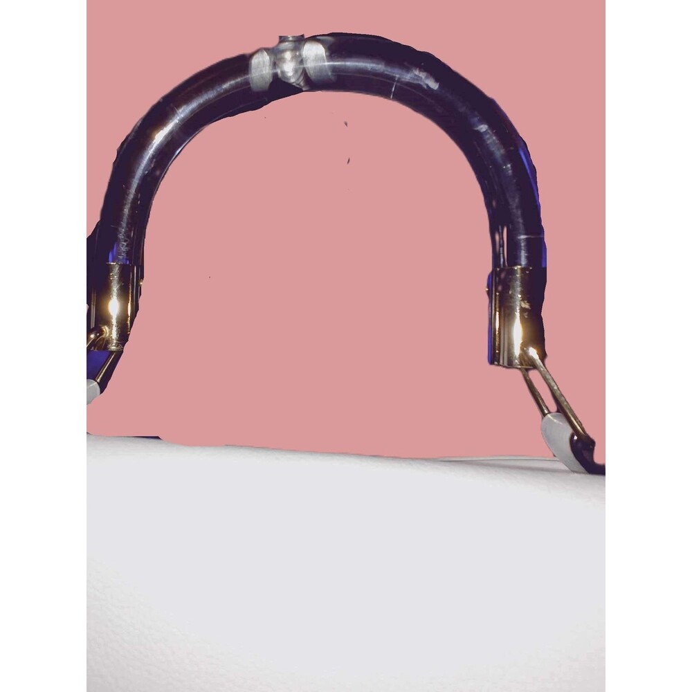 Gianni Bini White Handbag with Clear Acrylic Handle - Picture 7 of 7
